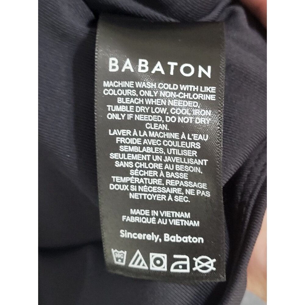 Babaton Contour Women's LG Black Ruched Long Sleeve Crop Top Aritzia Minimalist - Picture 4 of 8